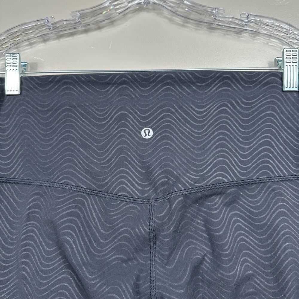 Lululemon Align High-Rise Pant 25" Aqueous Emboss Black Size 10 - Picture 3 of 8